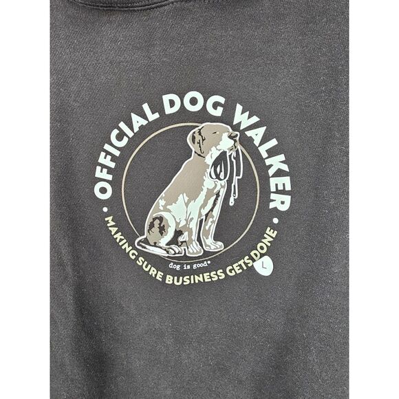 Dog is Good Men's Official Dog Walker Sweatshirt Hoodie Black Large - Picture 5 of 7